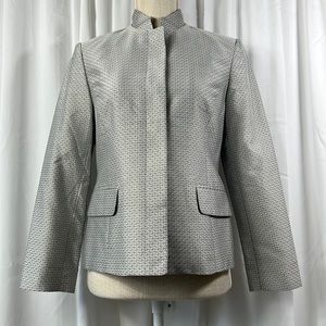 Talbots Sz 2 Grey/Black Blazer